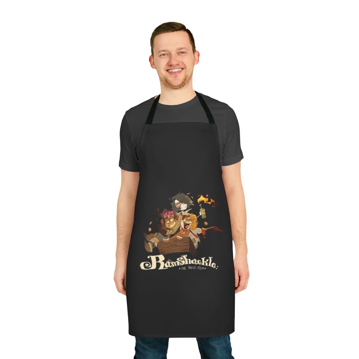 Ramshackle film shirt black apron