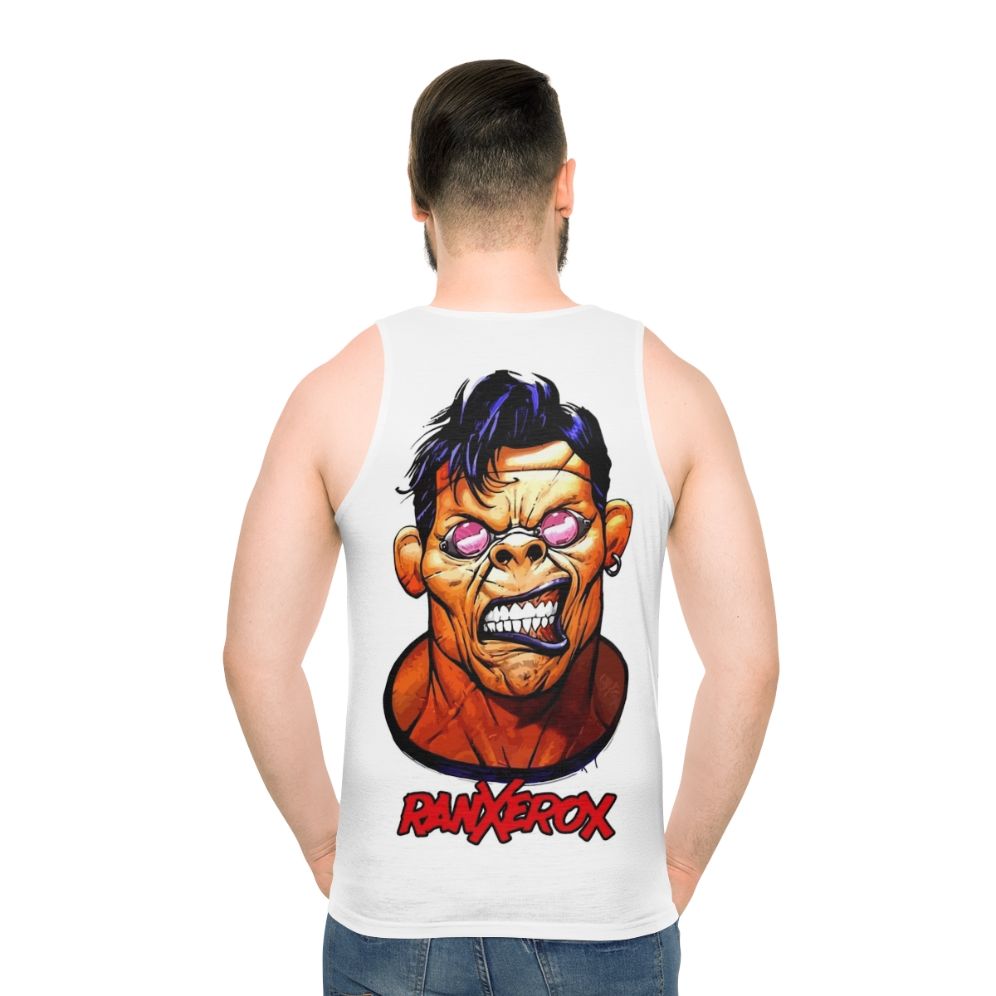 Ranxerox comic book character head design on unisex tank top