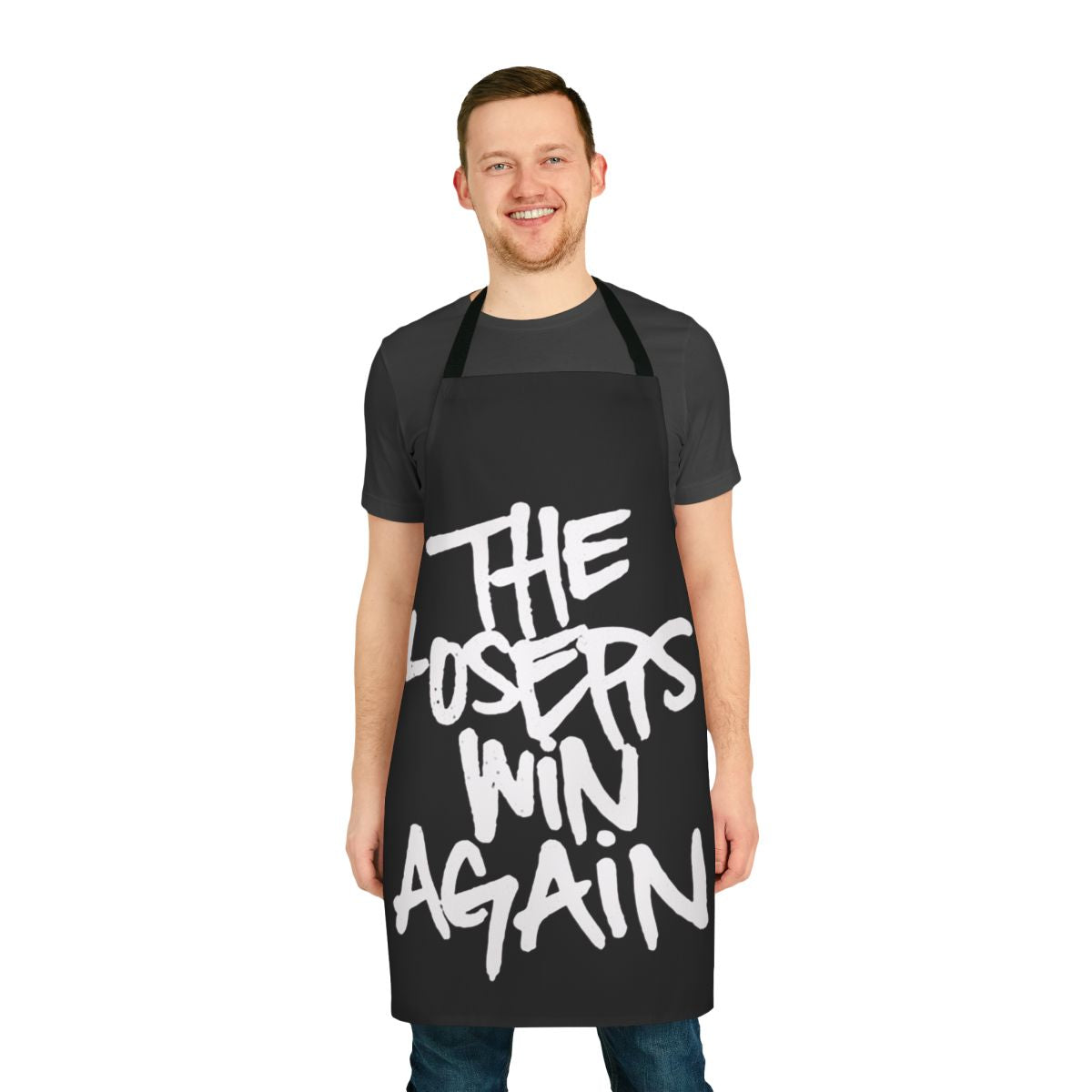 Slumerican-inspired apron featuring rap music and artist imagery