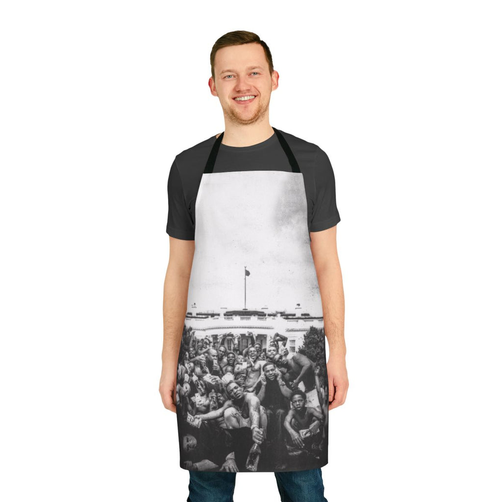 Kendrick Lamar inspired butterfly design apron for rap music lovers