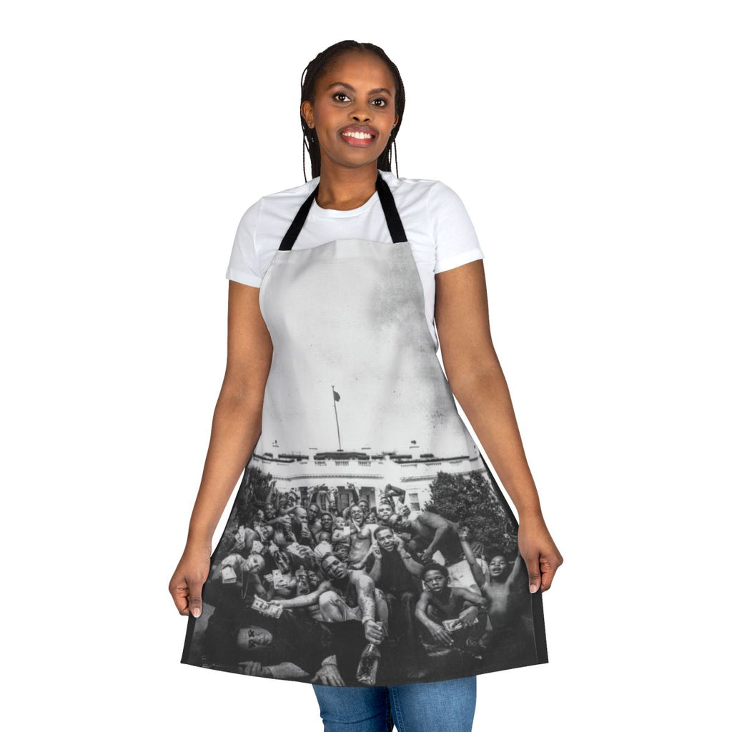 Kendrick Lamar inspired butterfly design apron for rap music lovers