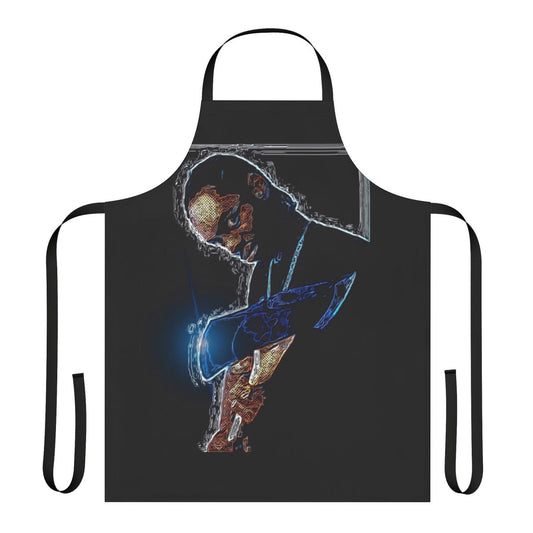 Rap music themed cotton apron