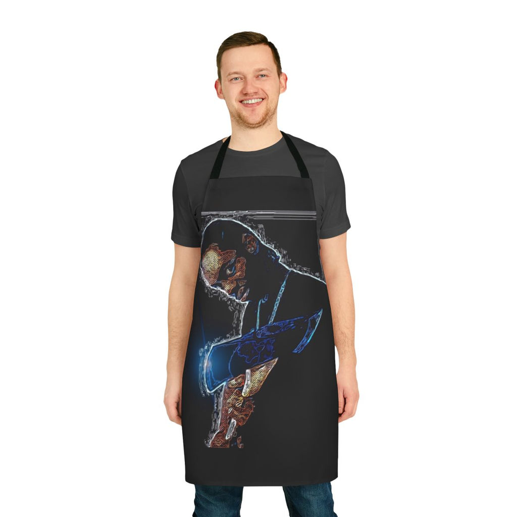 Rap music themed cotton apron