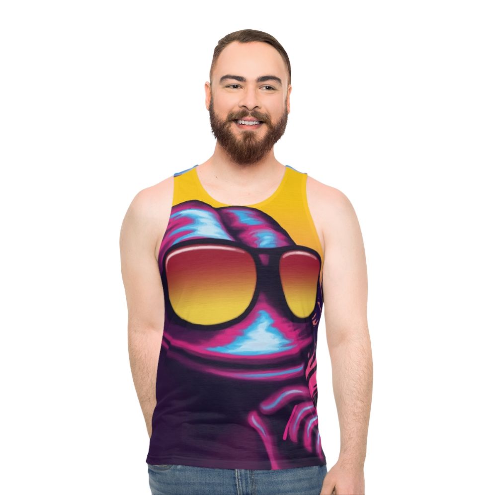 Rare Outrun Pepe The Frog Meme Unisex Tank Top