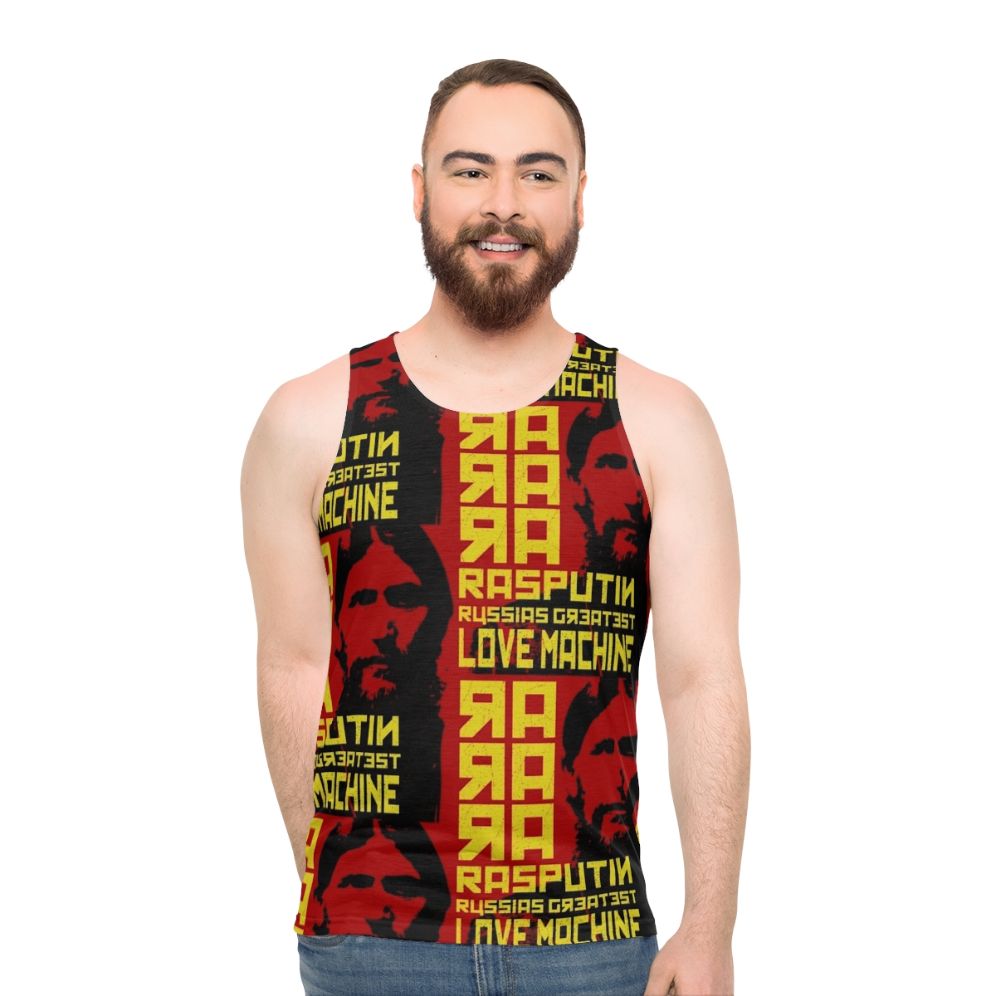 Rasputin's Russian Communist Propaganda Dance Unisex Tank Top