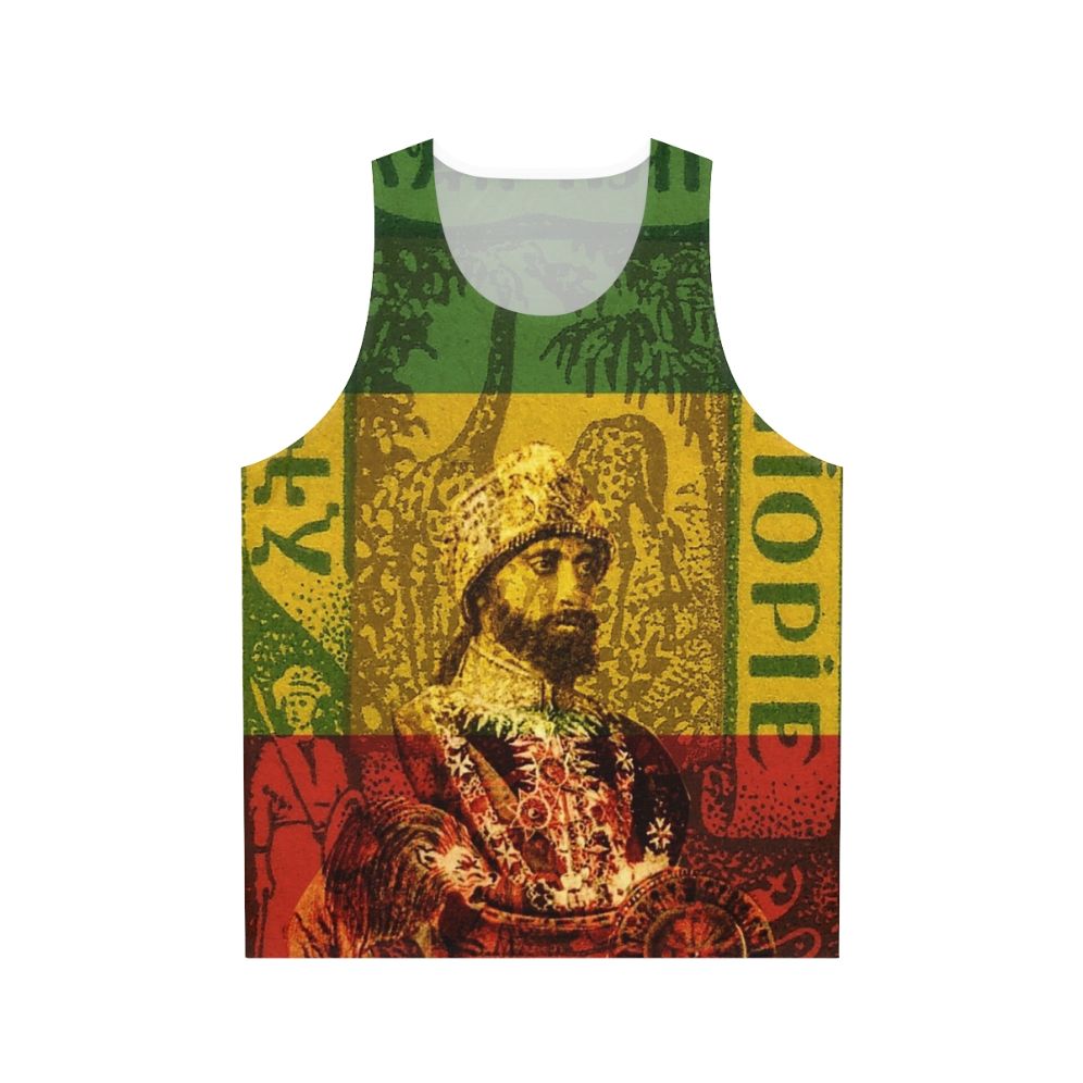 Rasta Haile Selassie Emperor Of Ethiopia Unisex Tank Top