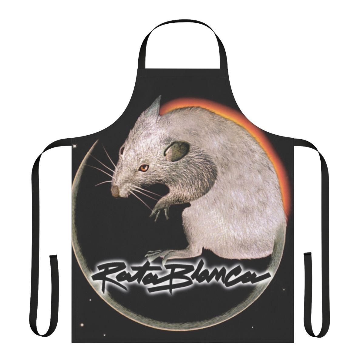 Rata Blanca inspired apron with the band's logo and album design