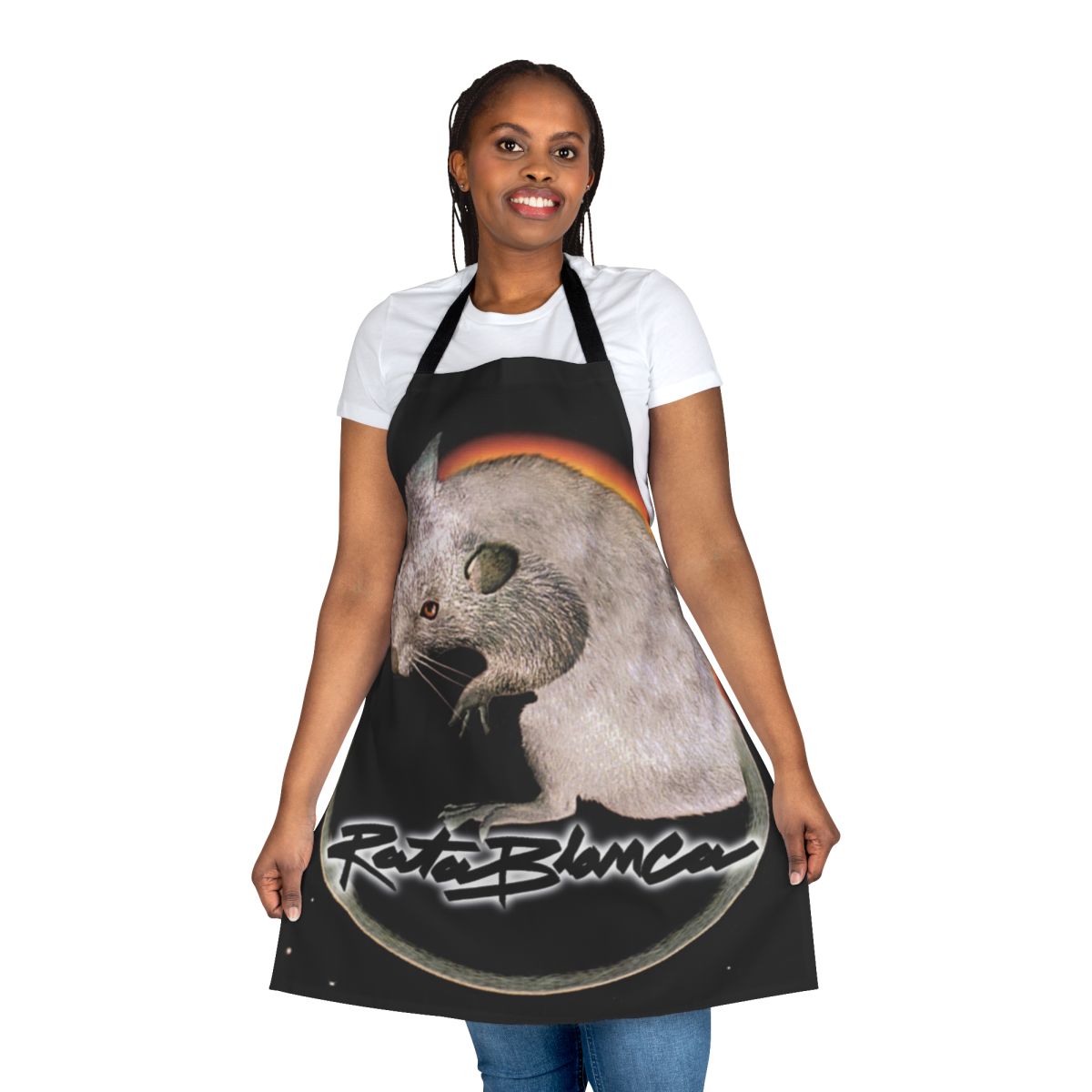 Rata Blanca inspired apron with the band's logo and album design