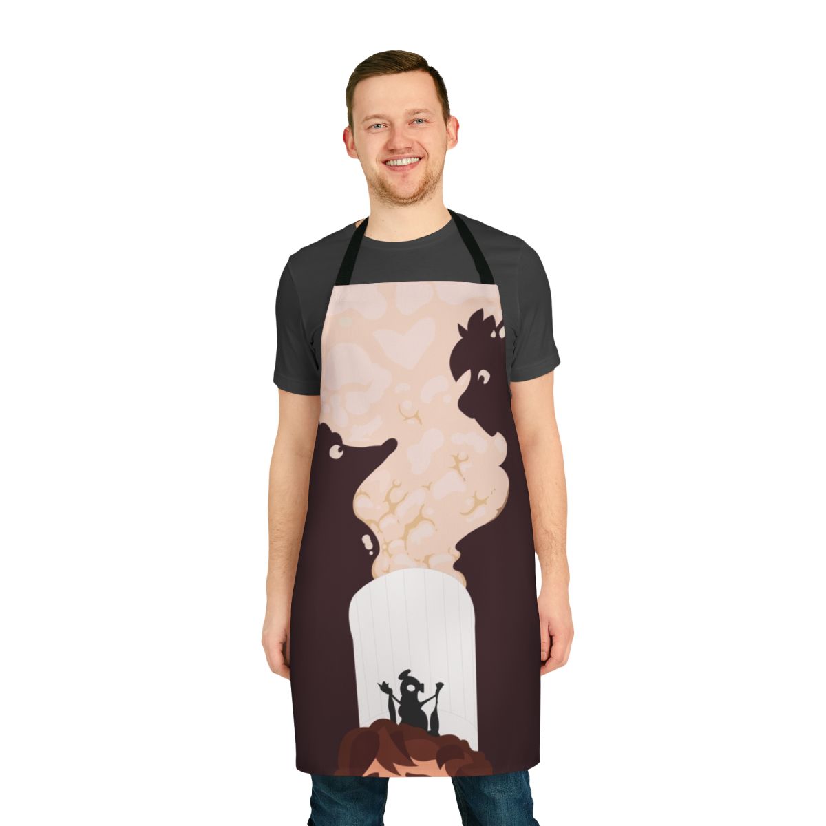 Ratatouille inspired fan art design on a high-quality kitchen apron