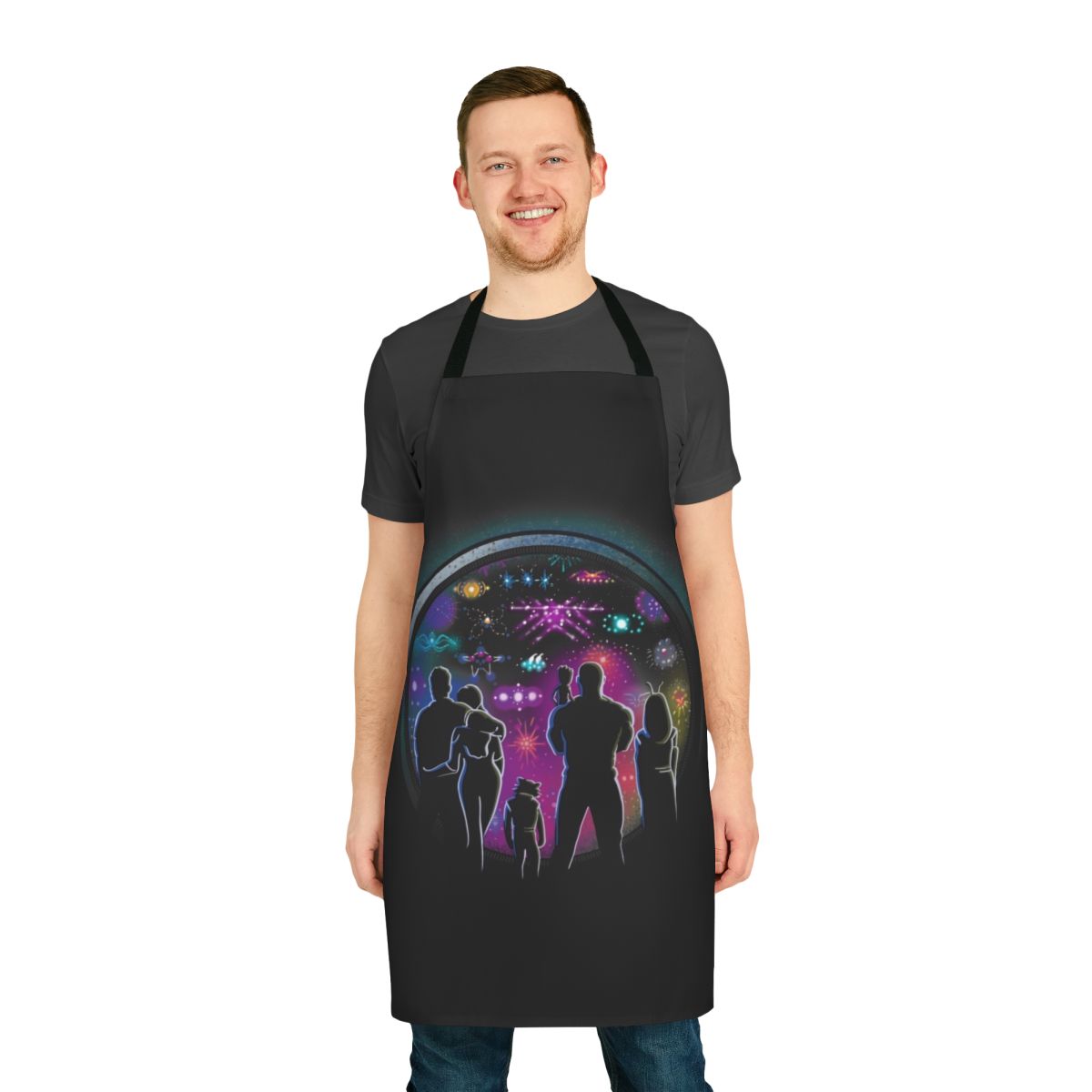 Ravagers-inspired sci-fi superhero apron with artistic movie design