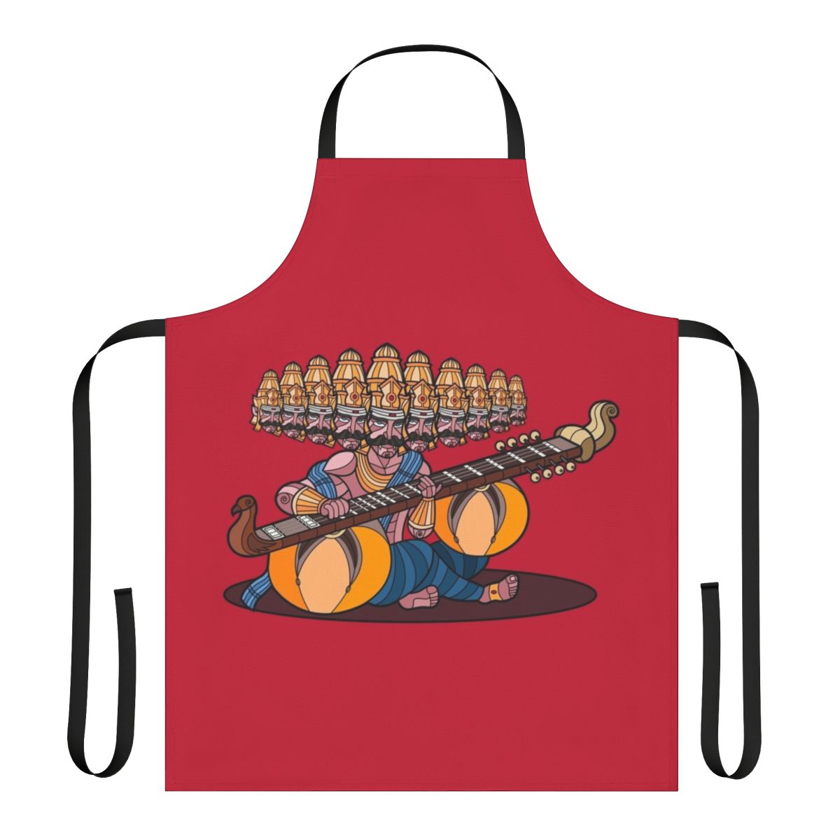 Ravana-Inspired Music Apron featuring a Veena design