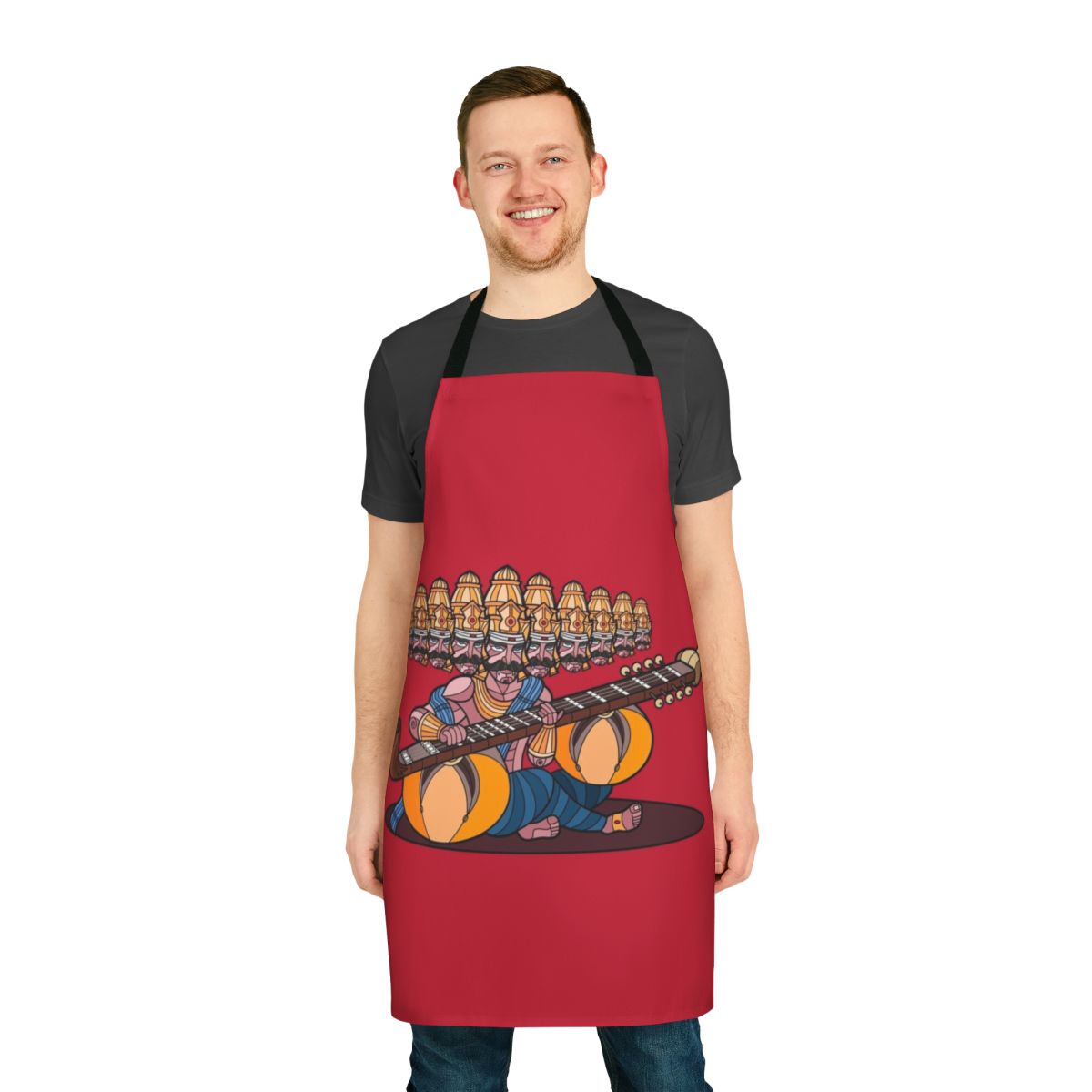 Ravana-Inspired Music Apron featuring a Veena design