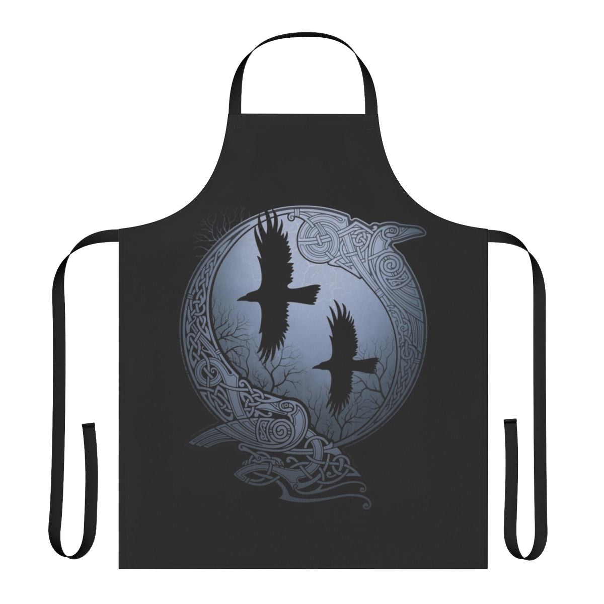Raven inspired Celtic tribal pattern apron