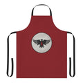 Raven-inspired cooking apron featuring a bold raven sigil design