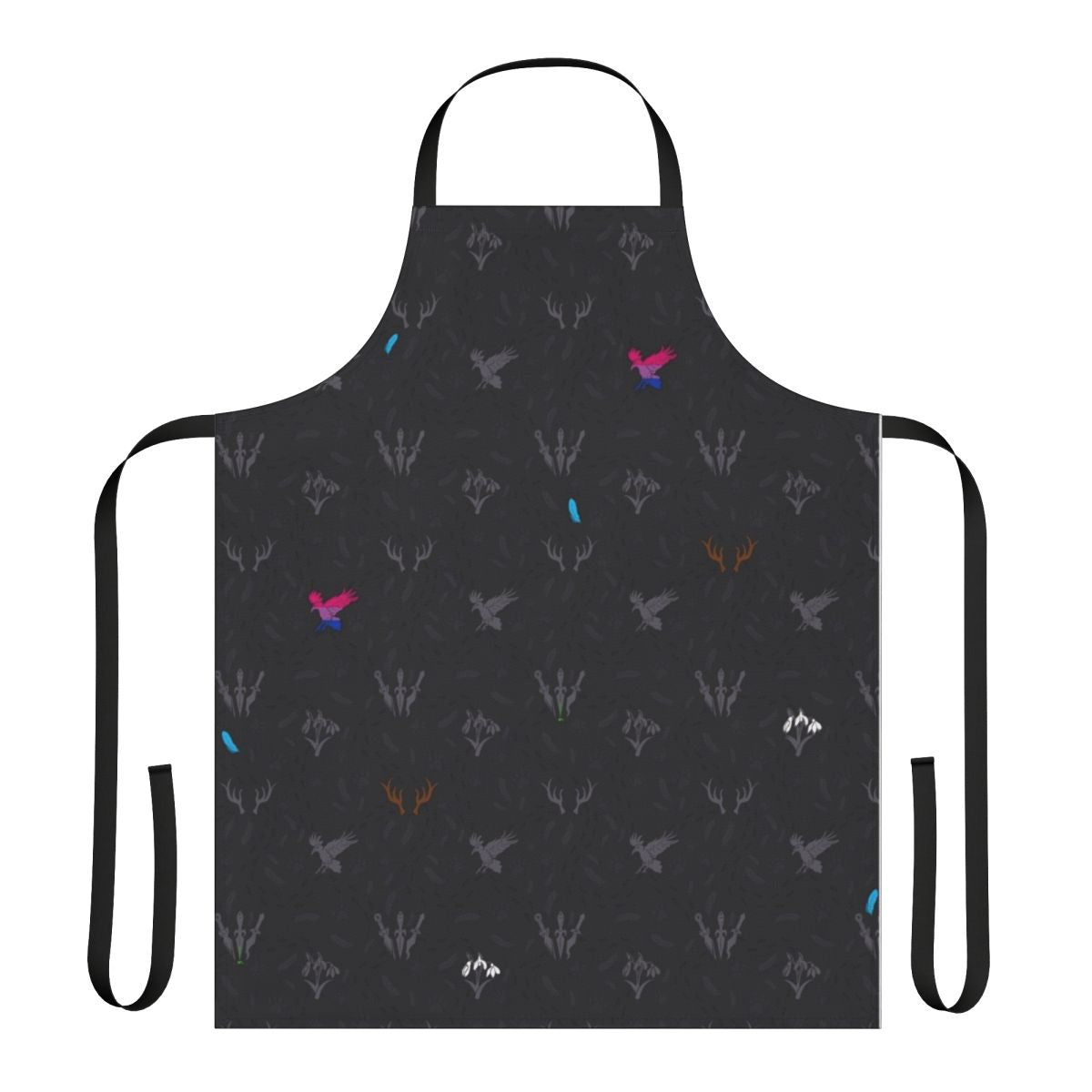 Raven-themed apron with rogue design, ideal for Dungeons and Dragons fans