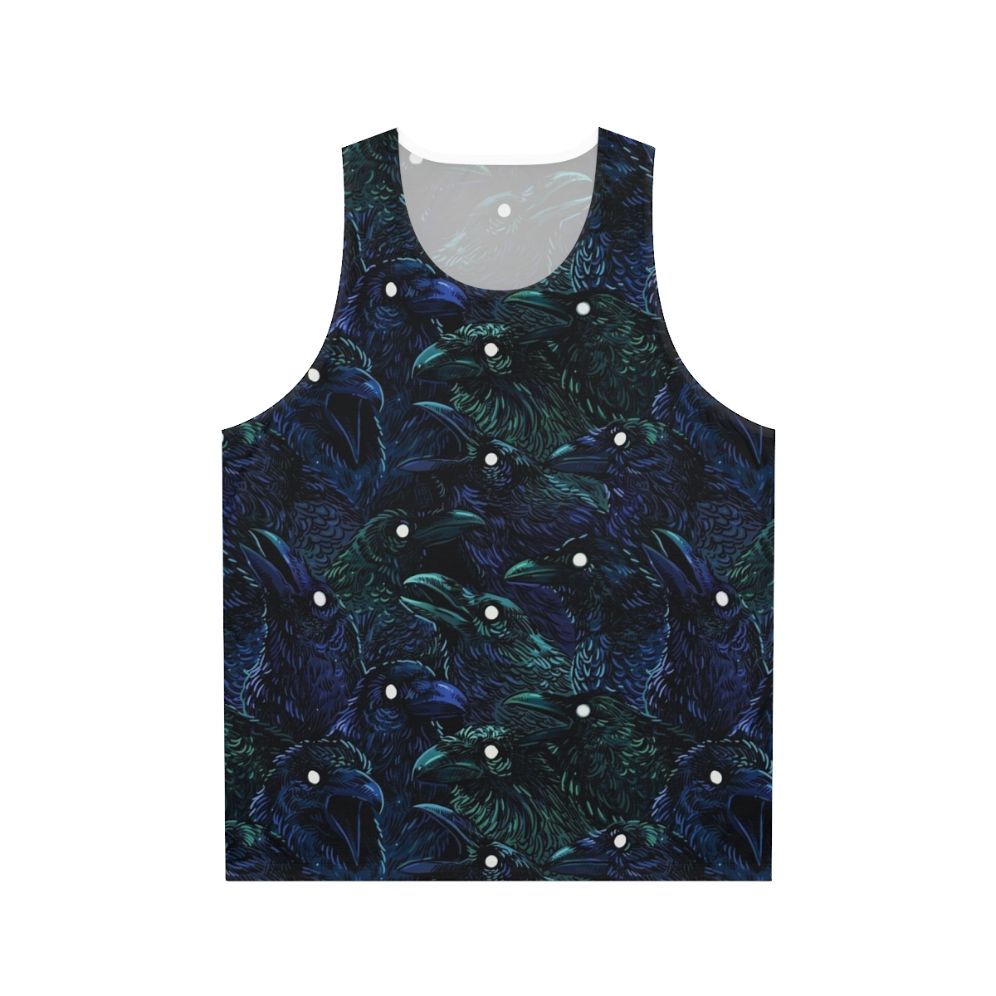 Raven pattern unisex tank top