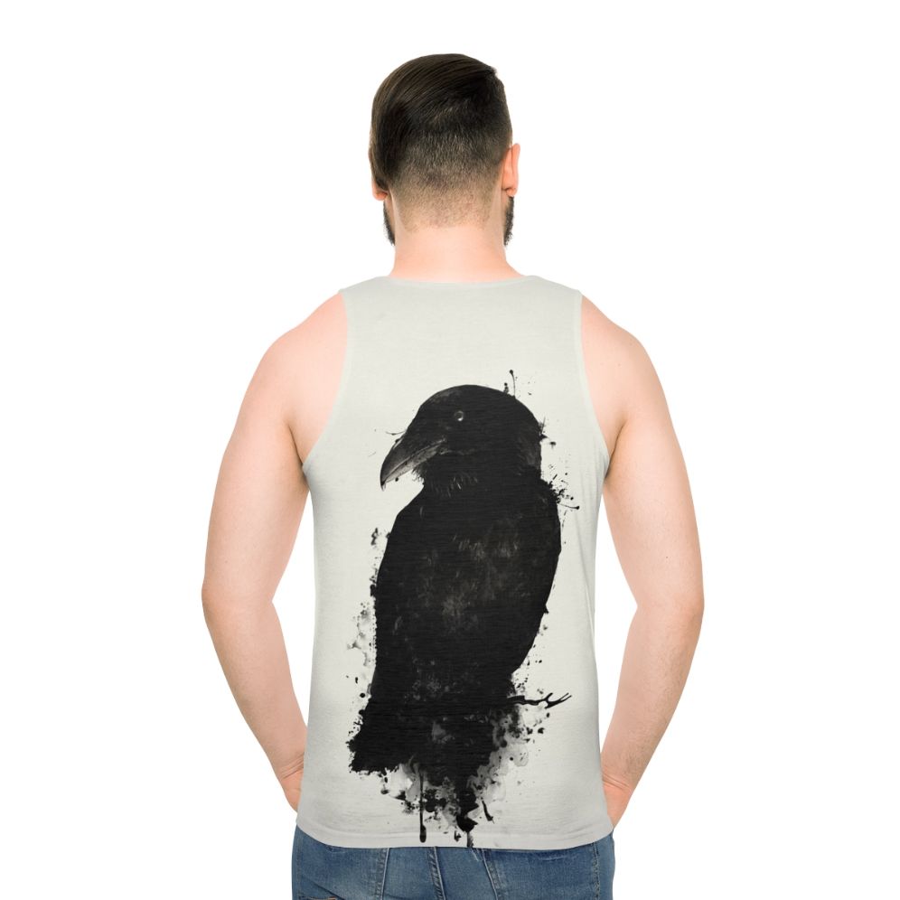 Raven unisex tank top with nature and mythology inspired design