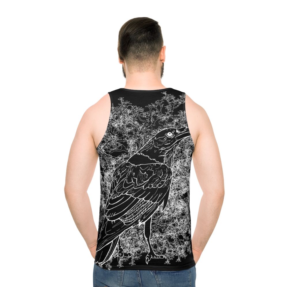 Raven Unisex Tank Top featuring a Norse mythology-inspired design