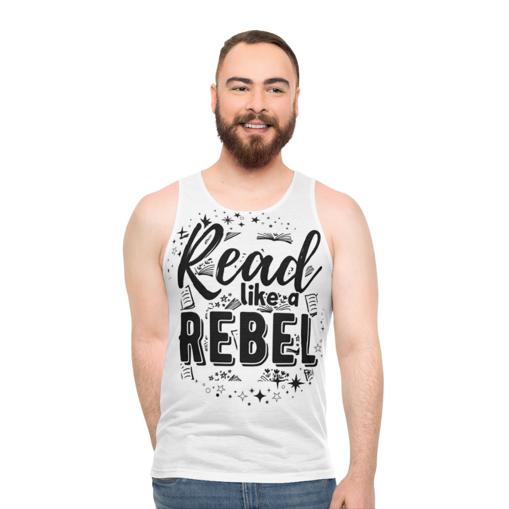 Read Like a Rebel Unisex Graphic Tank Top