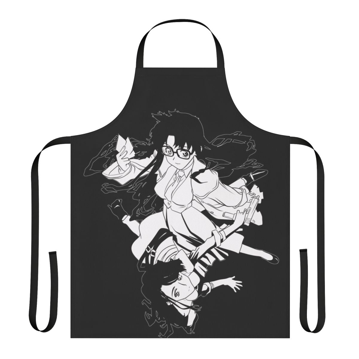 Stylish "Read and Die" anime-inspired apron featuring Yomiko Readman, a literary-minded character from the 1990s anime series.