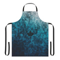 Realistic black ice inspired apron with icy, frozen pattern