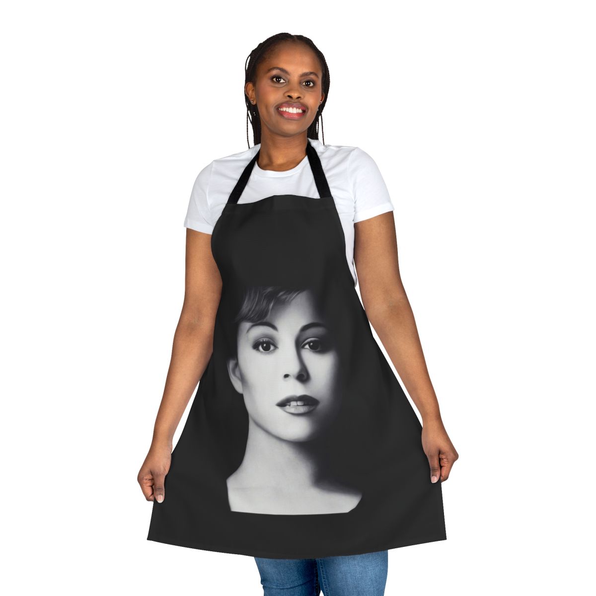 Realistic illustration apron featuring an iconic 1995 music legend