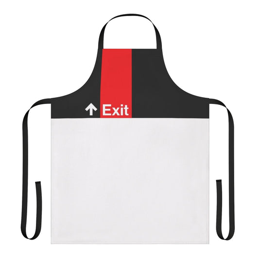 Realistic New York City Subway Exit Sign Apron