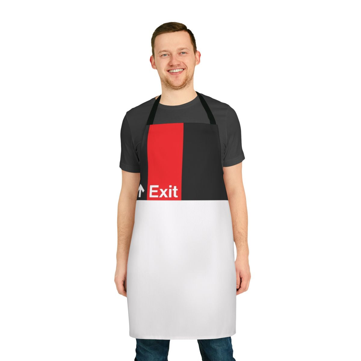 Realistic New York City Subway Exit Sign Apron