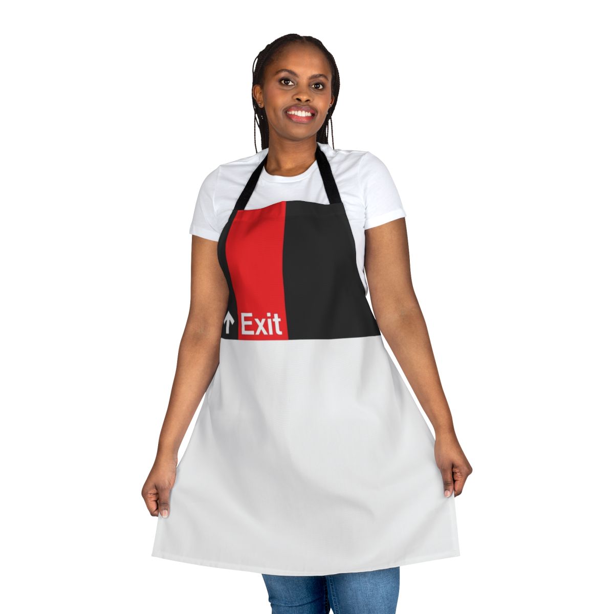 Realistic New York City Subway Exit Sign Apron