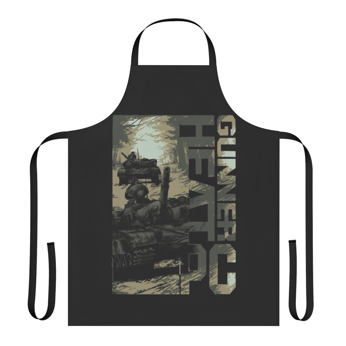 Durable apron featuring detailed T-72 tank convoy design for GHPC game enthusiasts