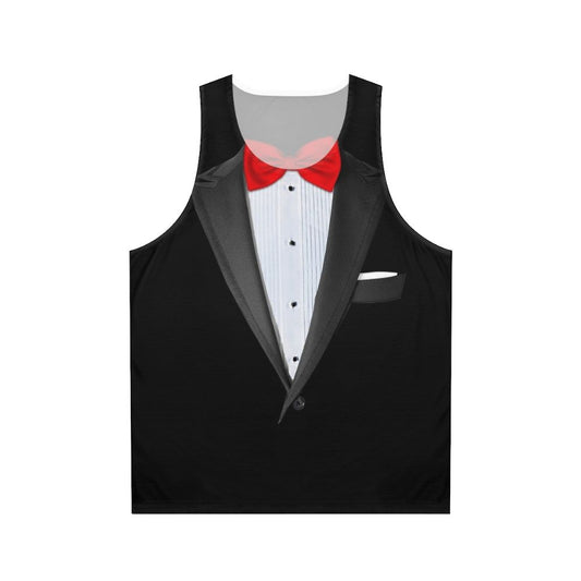 Realistic tuxedo design unisex tank top