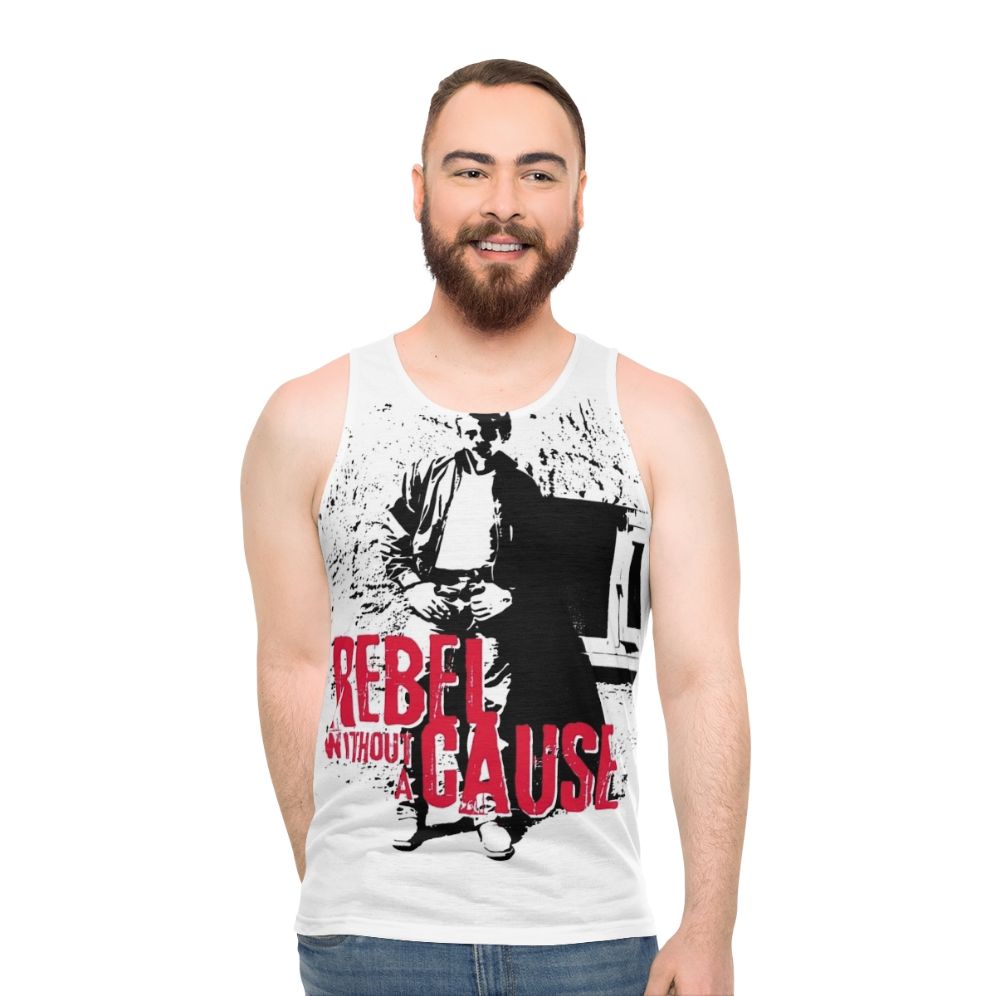 Vintage "Rebel Without a Cause" unisex tank top featuring James Dean