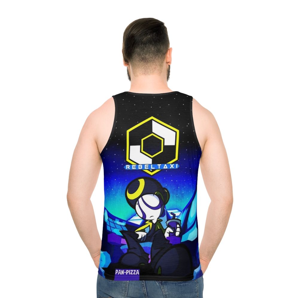 Rebeltaxi Pan Pizza Neon Galaxy Unisex Tank Top