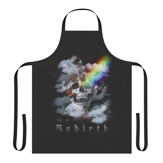 Rebirth Digital Apron featuring a striking abstract design with a butterfly motif and esoteric imagery.