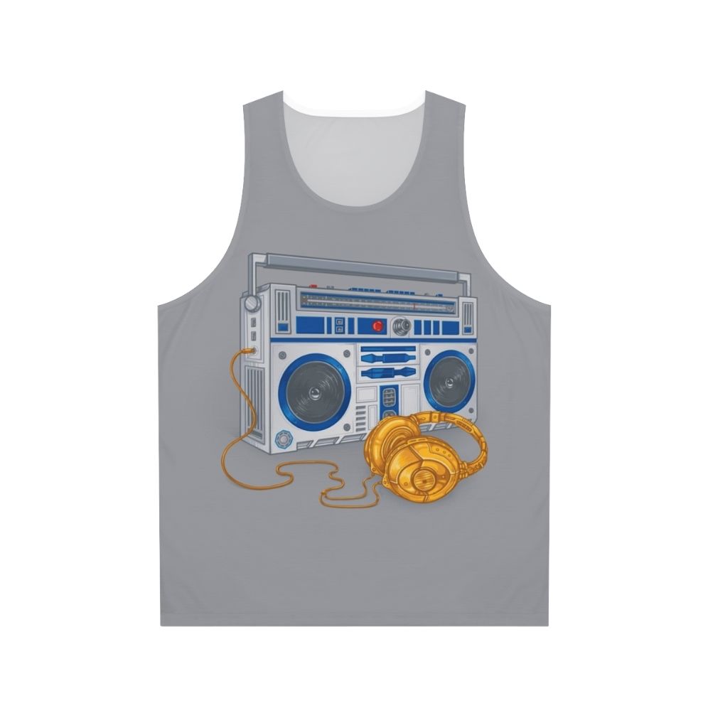 Recycled Future Unisex Tank Top with Futuristic Design