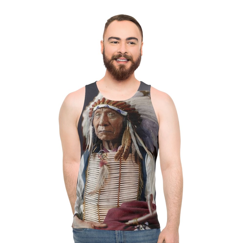 Red Cloud Mahpiya Luta Lakota Native American Unisex Tank Top