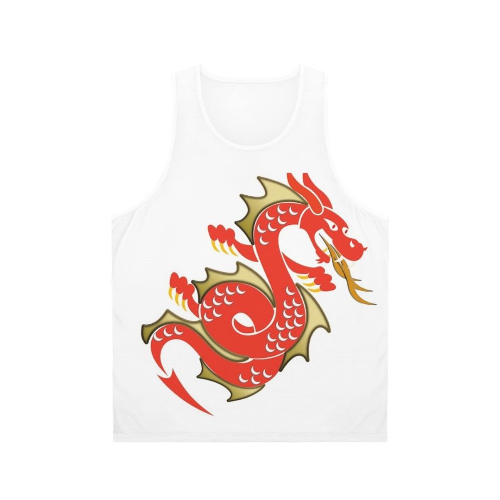 Unisex red dragon legendary creature fantasy tank top