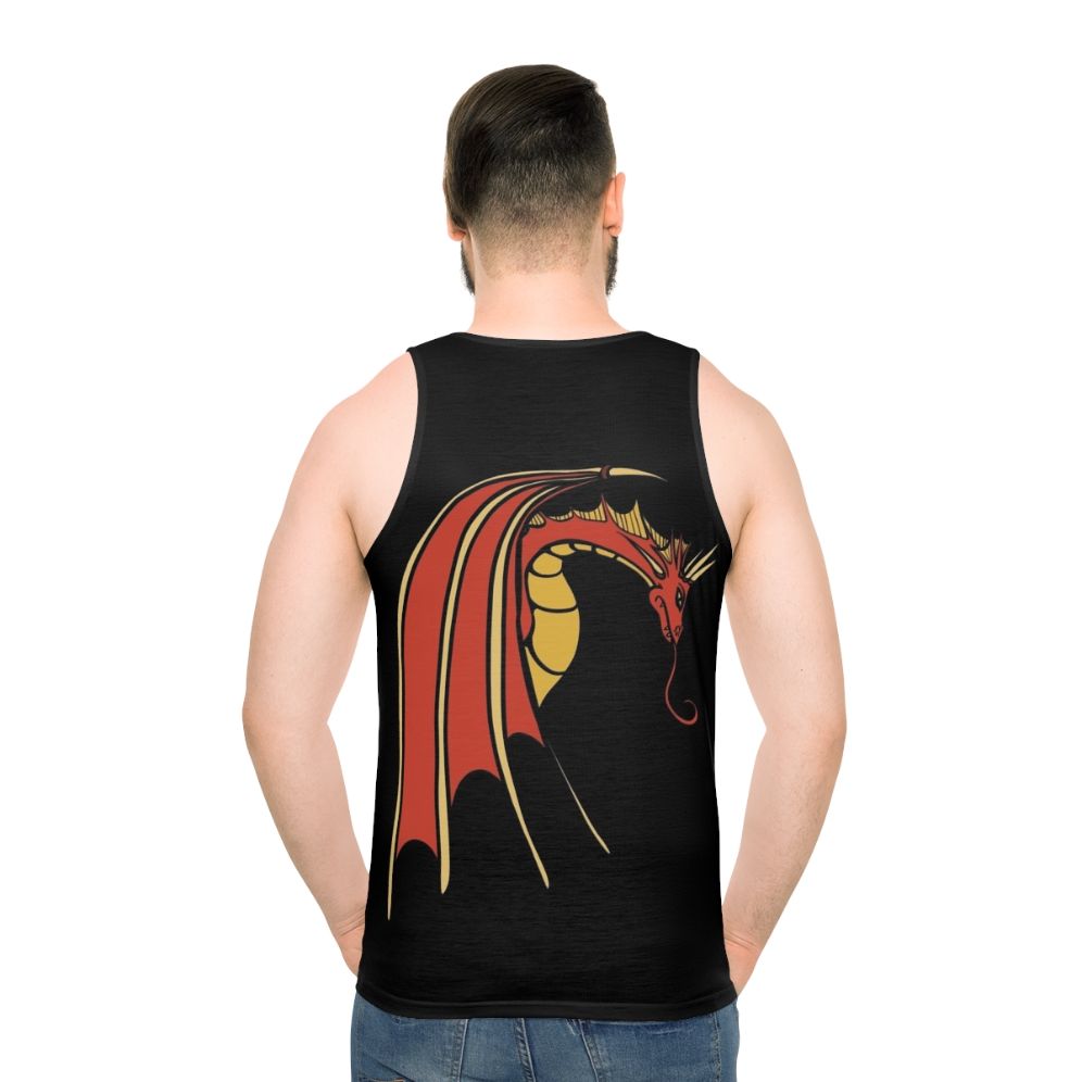 Red dragon unisex tank top