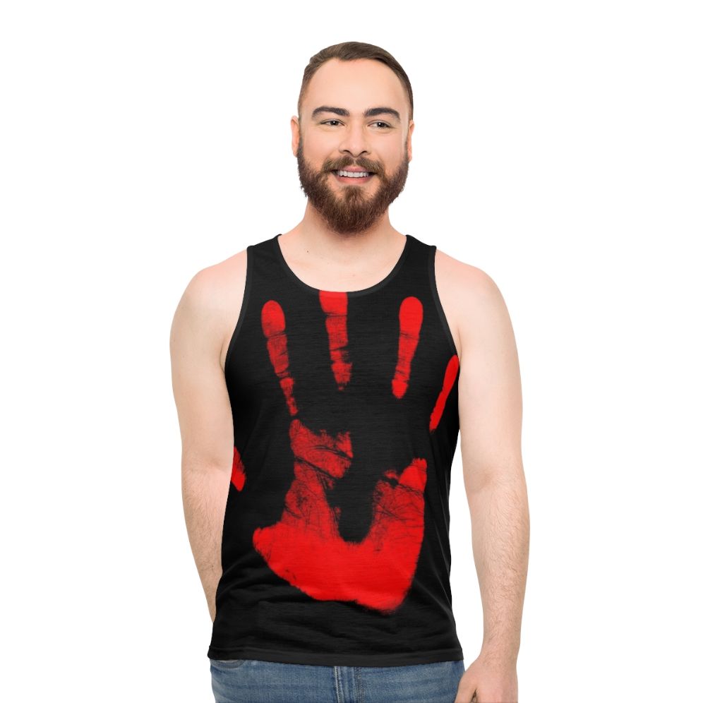 Unisex Red Hand Tank Top