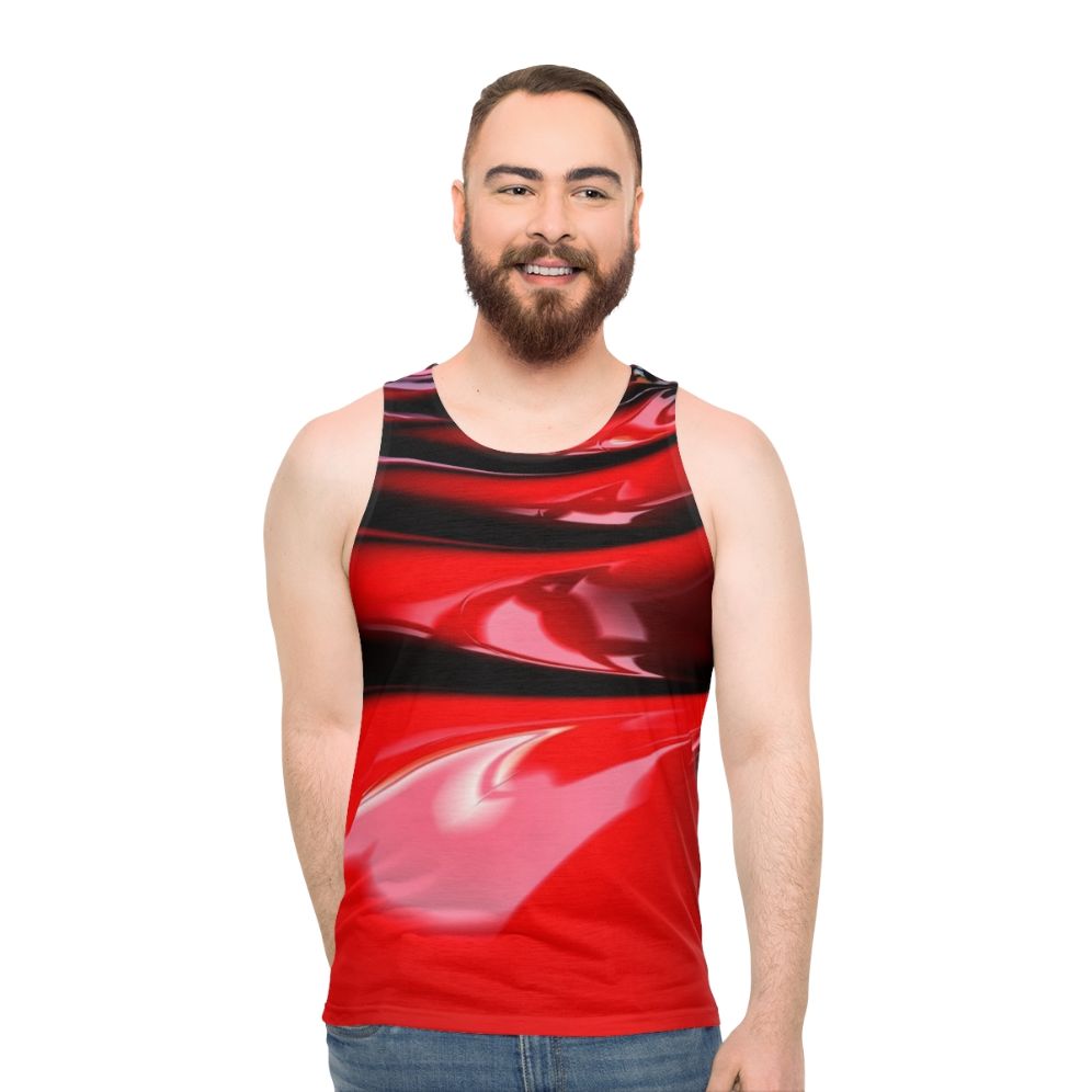 Red Latex Unisex Tank Top