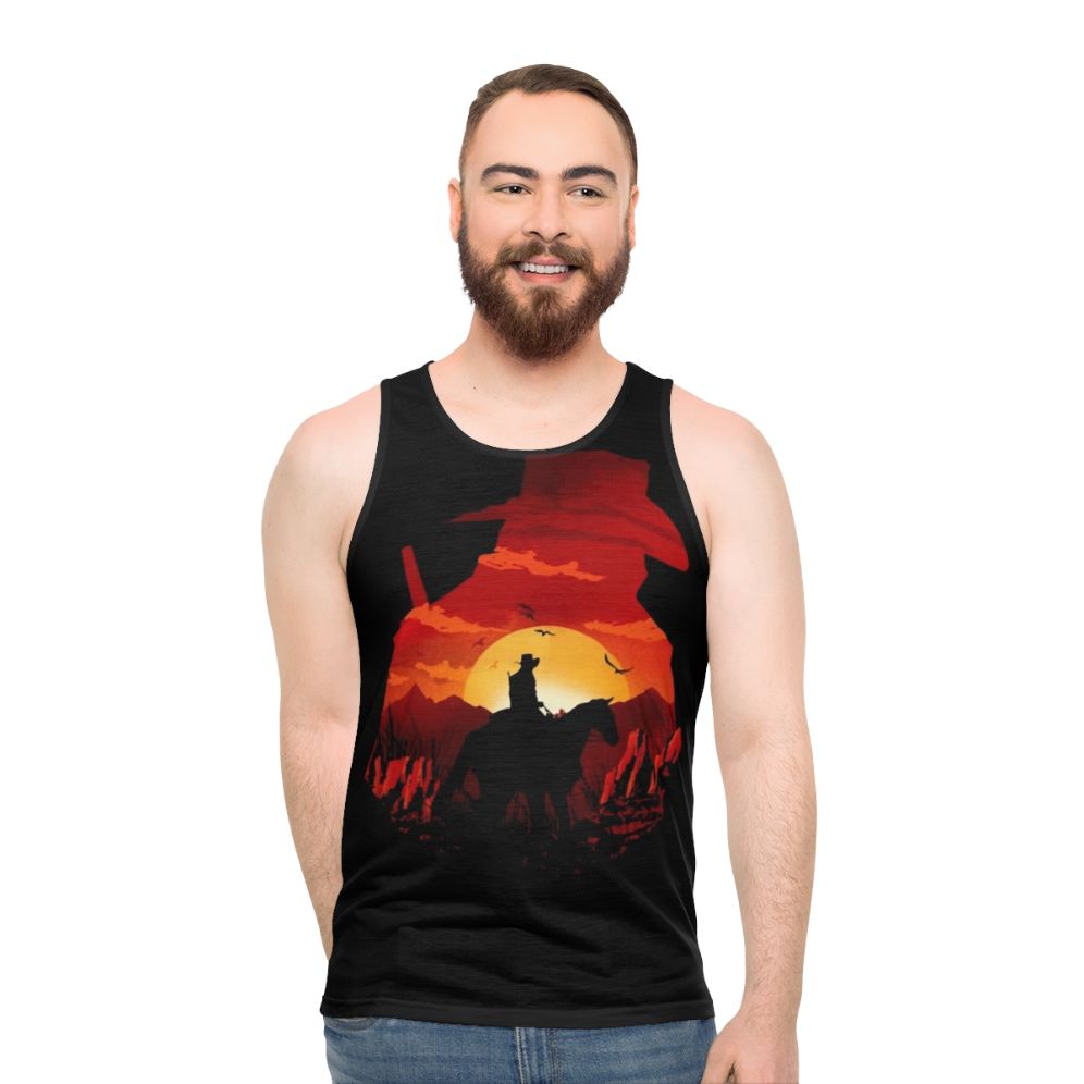 Red logo unisex tank top