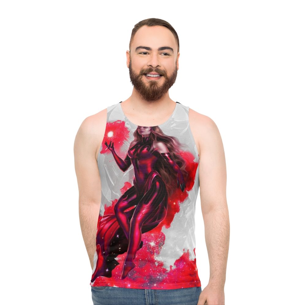 Red Magic Unisex Tank Top for Fantasy and Cosplay