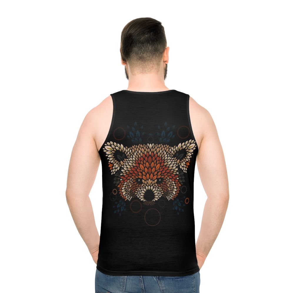 Red panda face printed on a unisex tank top