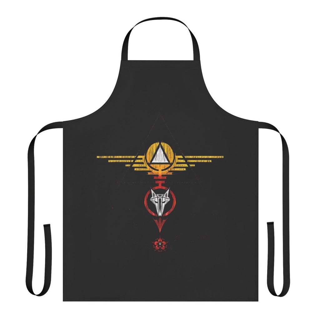 Red Rising inspired kitchen apron with abstract space design