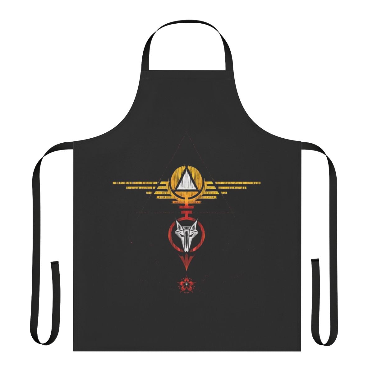 Red Rising inspired kitchen apron with abstract space design