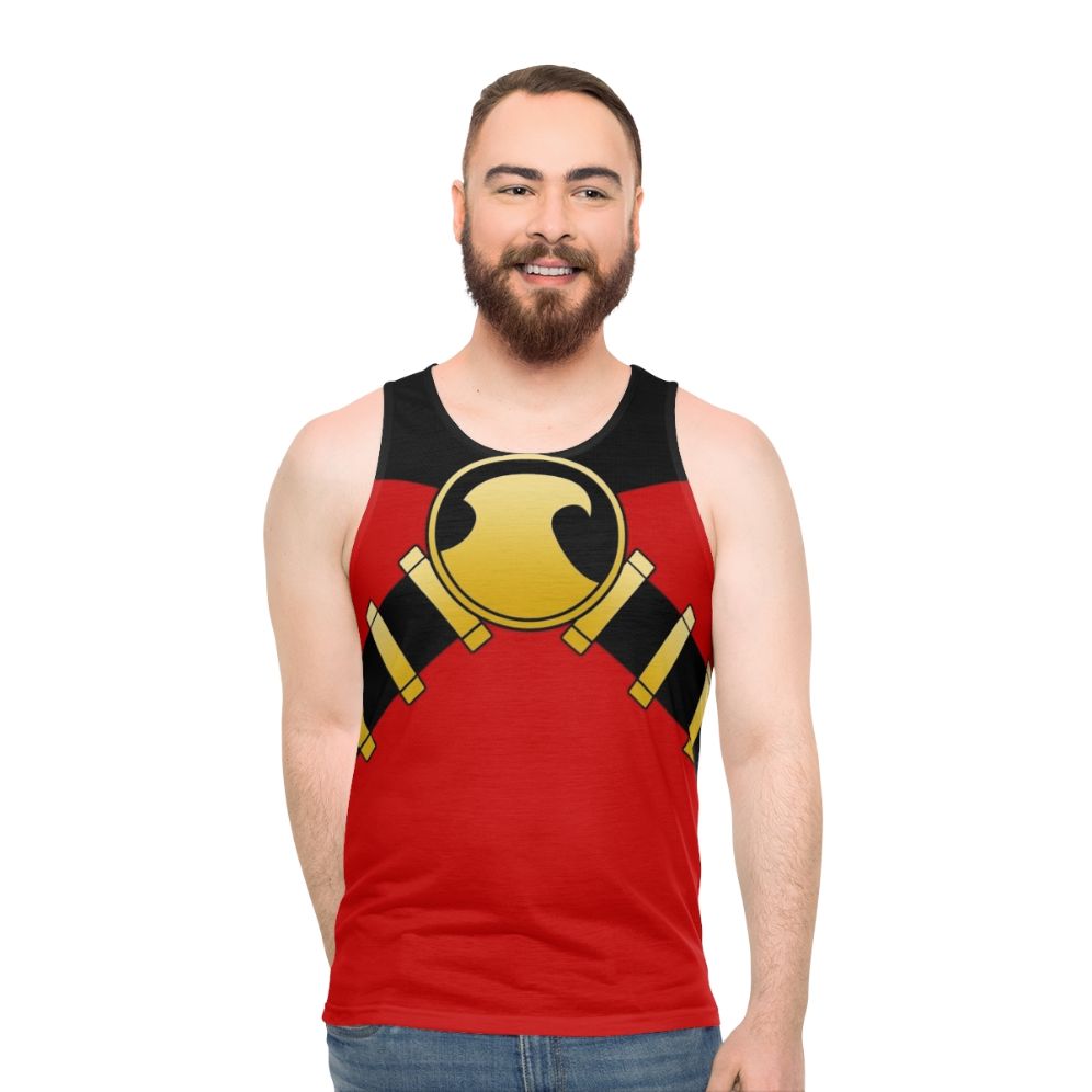 Red Robin graphic unisex tank top