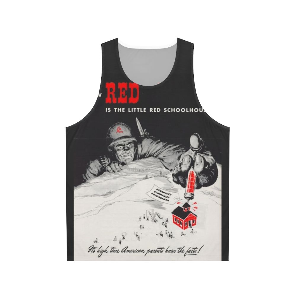 Unisex tank top with "Red School House" design