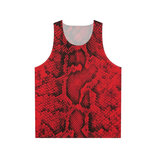 Red Snakeskin Unisex Tank Top
