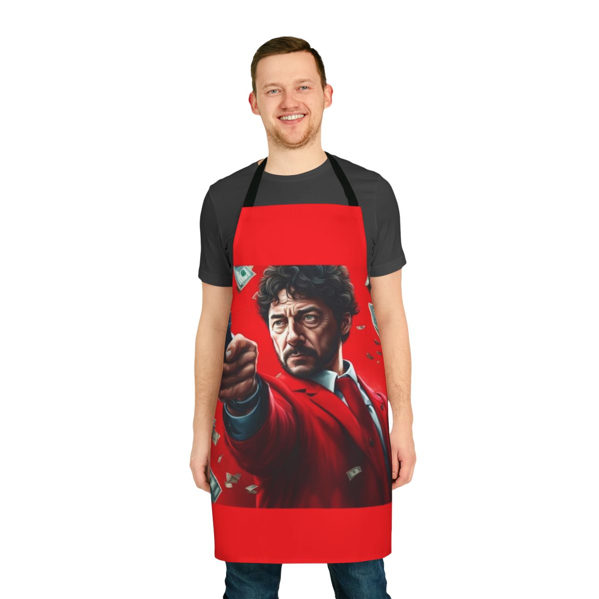 Red suit inspired apron for Money Heist fans
