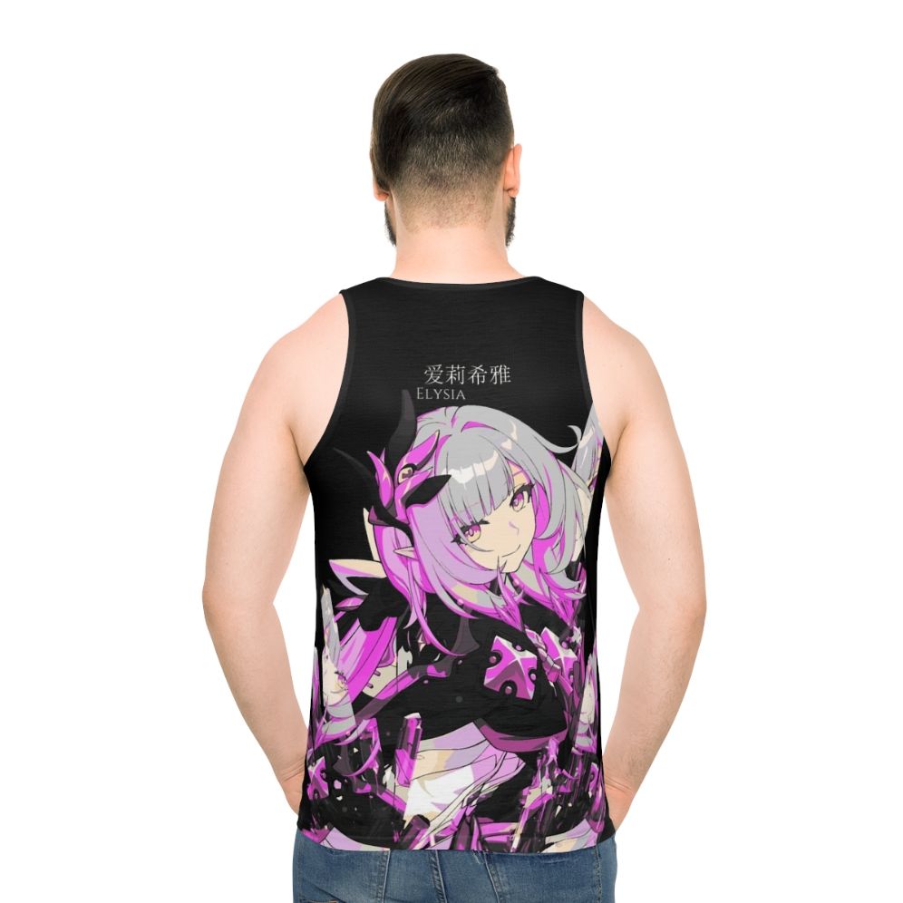 Reflective crystal unisex tank top with fantasy and anime design